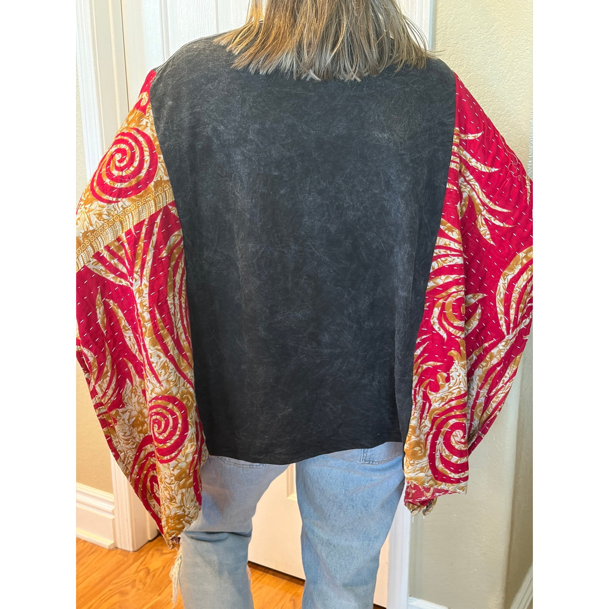 Sublime Upcycled Kantha Tunic Top Shirt OS Handmade Boho