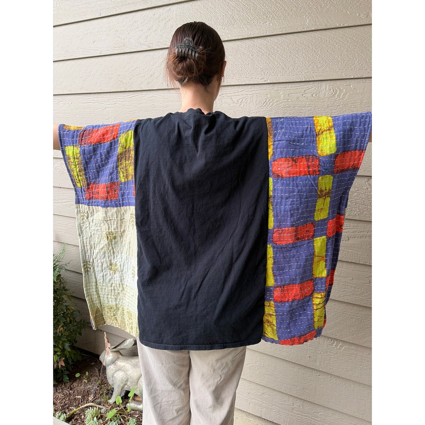 Backstreet Boys Upcycled Kantha Tunic Top Shirt OS Handmade Boho