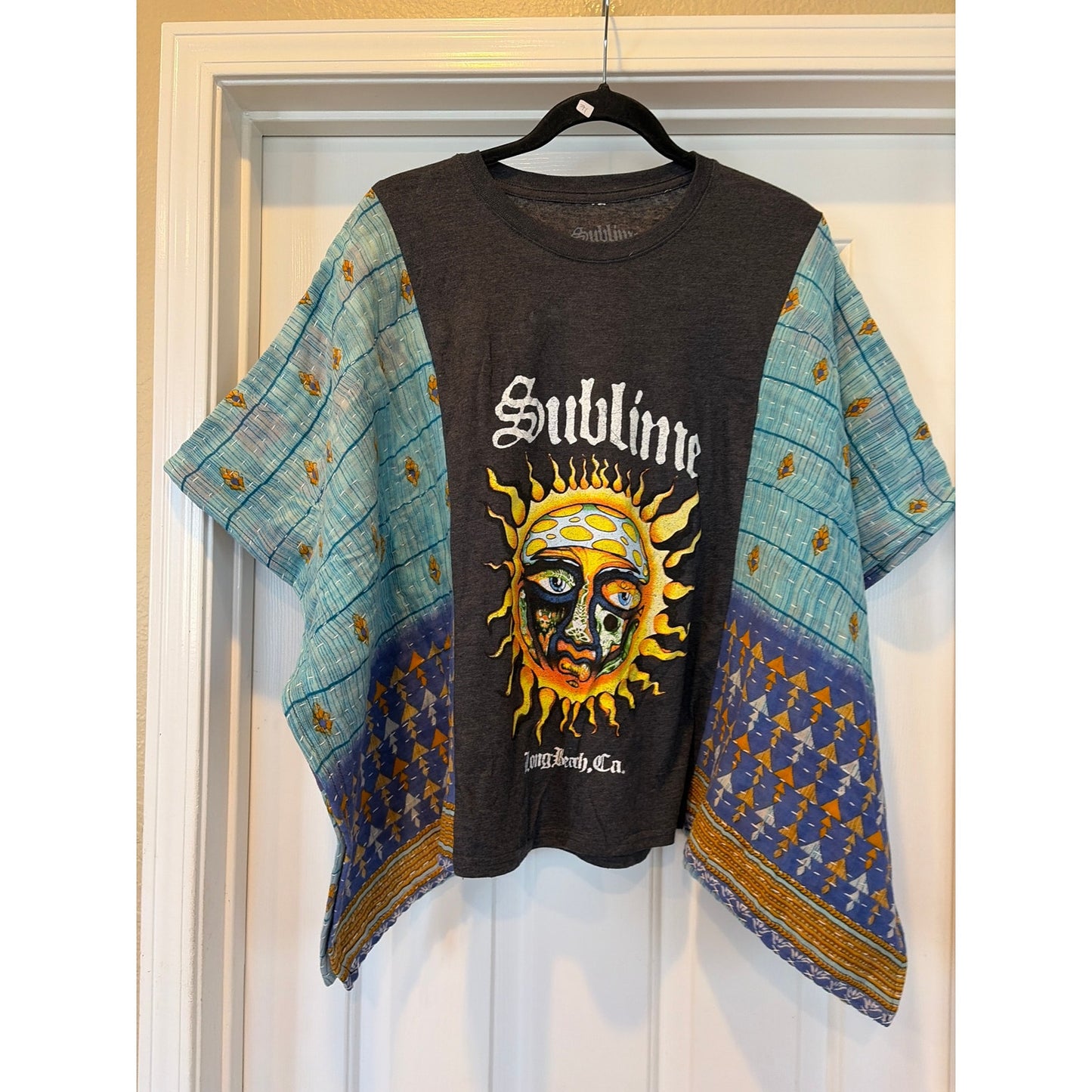 Sublime Upcycled Kantha Tunic Top Shirt OS Handmade Boho