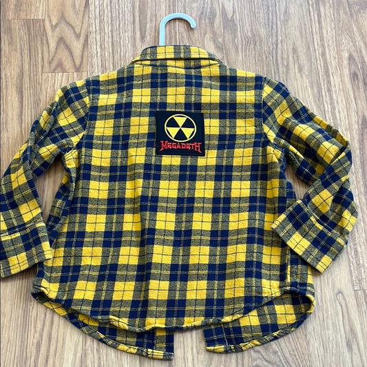 Megadeath Flannel Shirt upcycled unisex Size 2T
