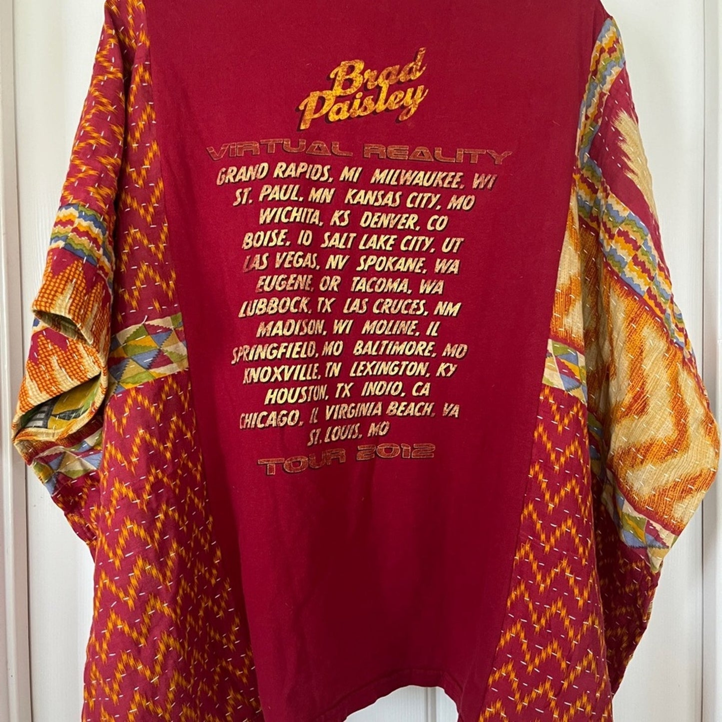 Brad Paisley Upcycled Kantha Tunic Top Shirt OS Handcrafted Bohemian