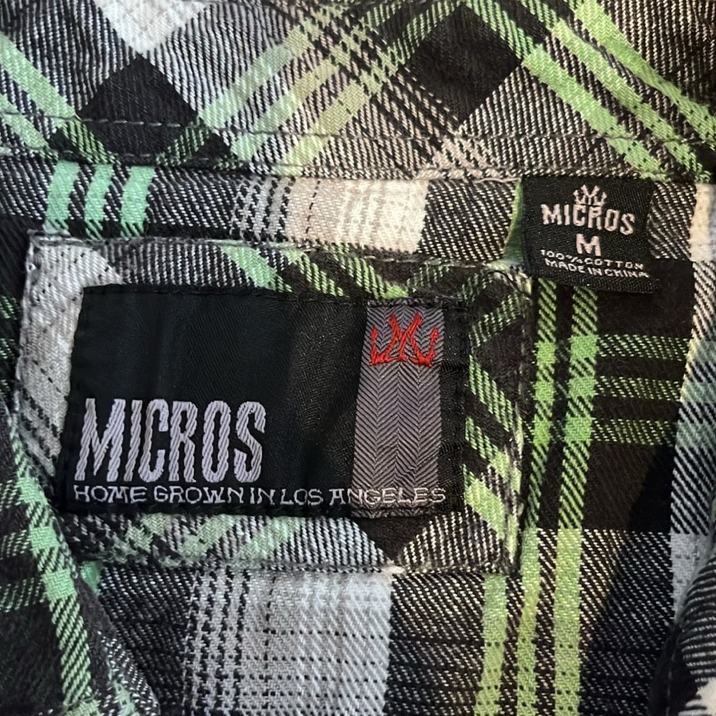 Ice Cube Flannel Shirt upcycled unisex Size Medium M