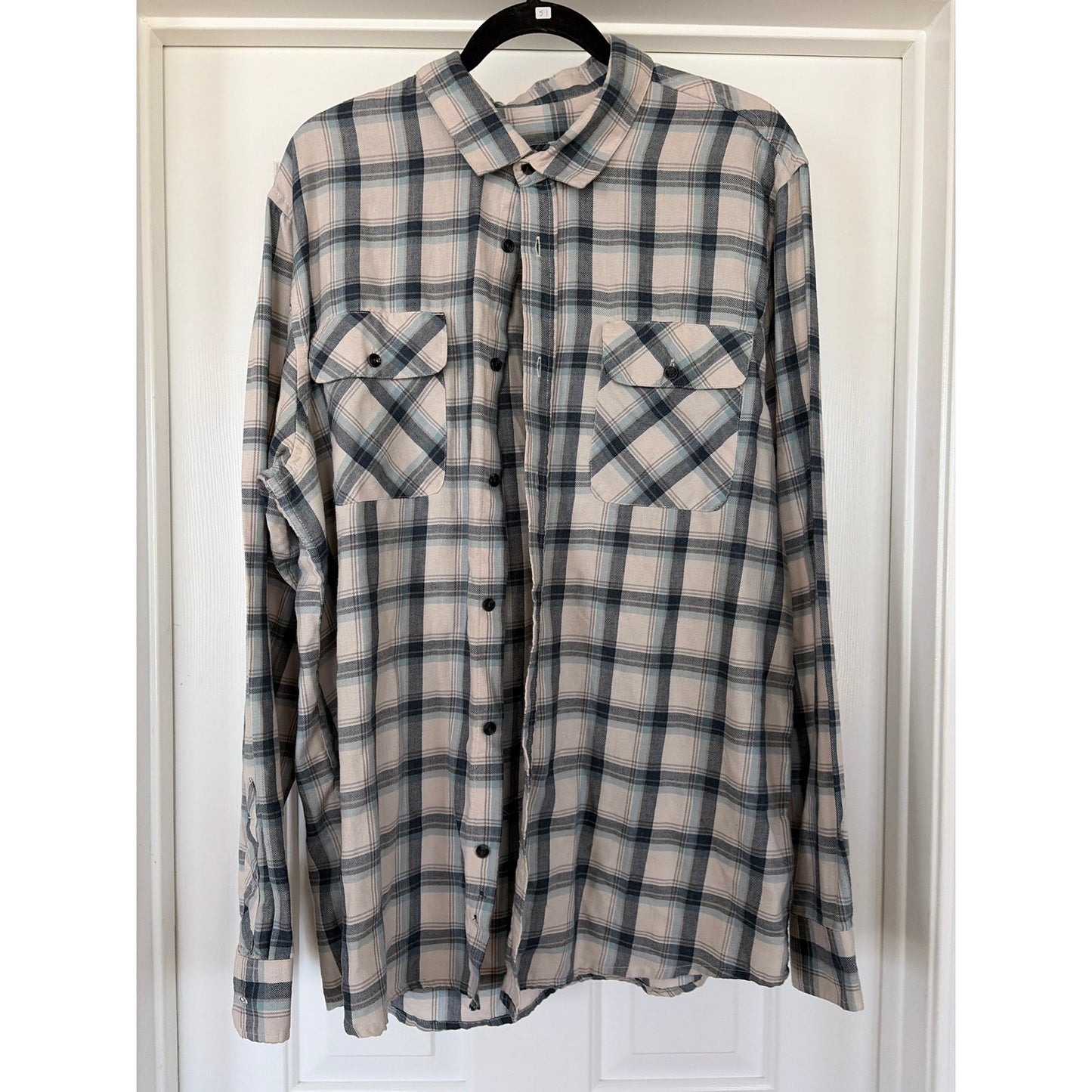 Bon Jovi Upcycled Flannel Shirt Unisex Size X-Large XL