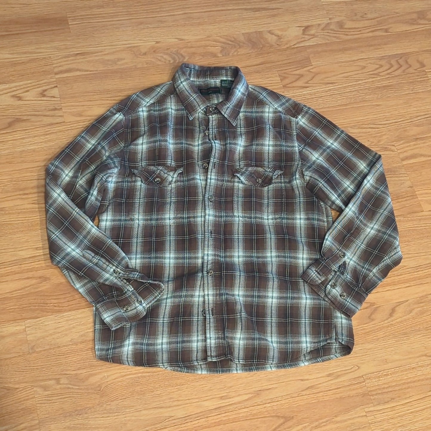 John Mellencamp Flannel Shirt Upcycled unisex Size Large L
