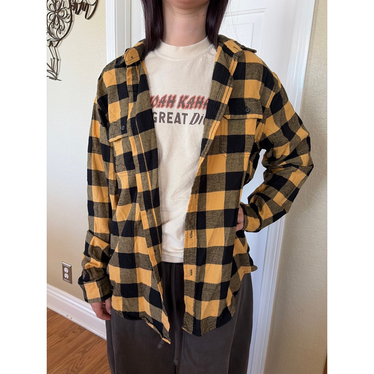 Hocus Pocus Halloween Upcycled Flannel Shirt Unisex Large L