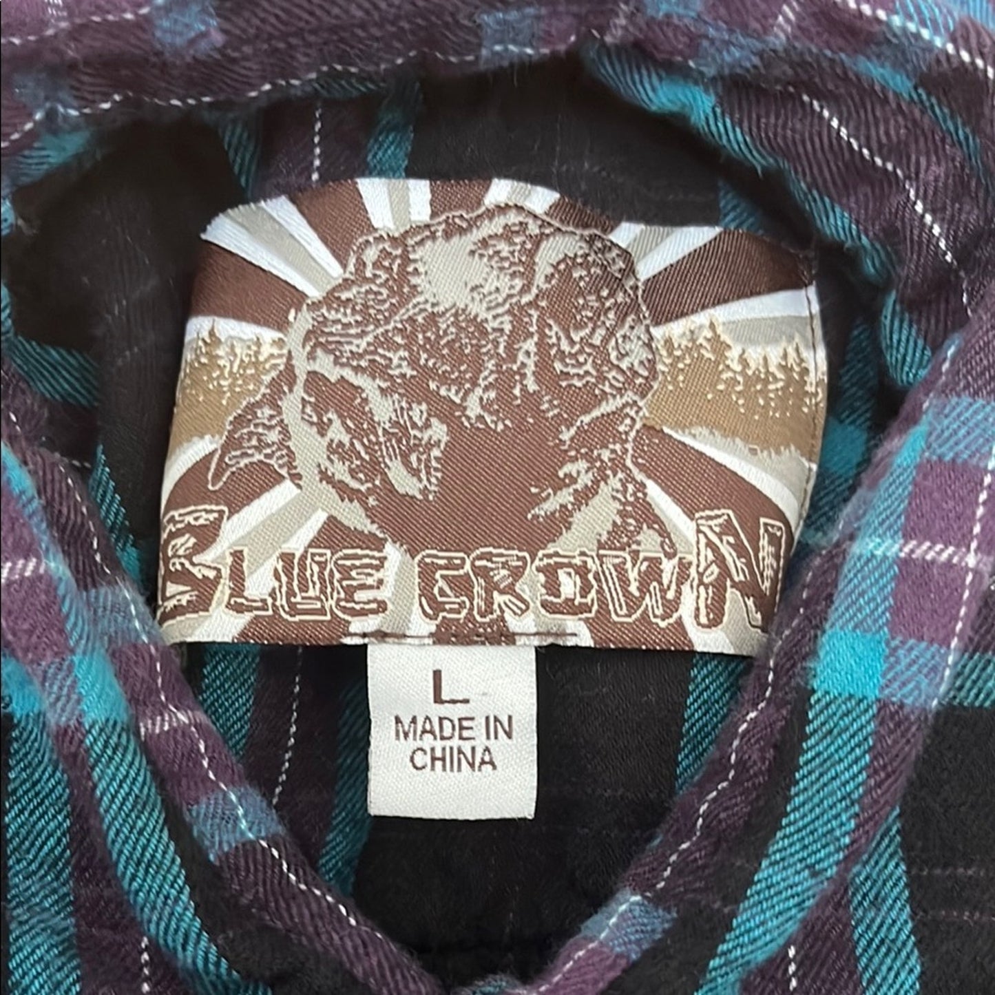 Juice World Upcycled Flannel Shirt Unisex Size Large L