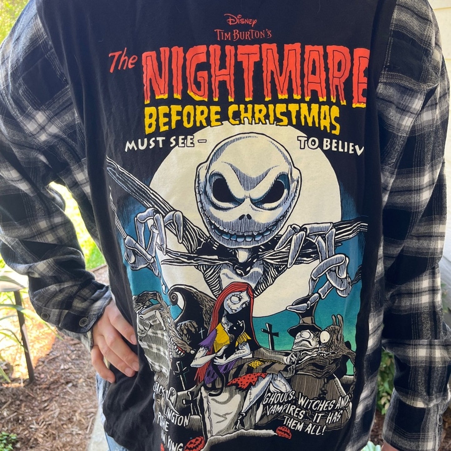 Nightmare before Christmas Flannel Shirt Sweatshirt one size unisex