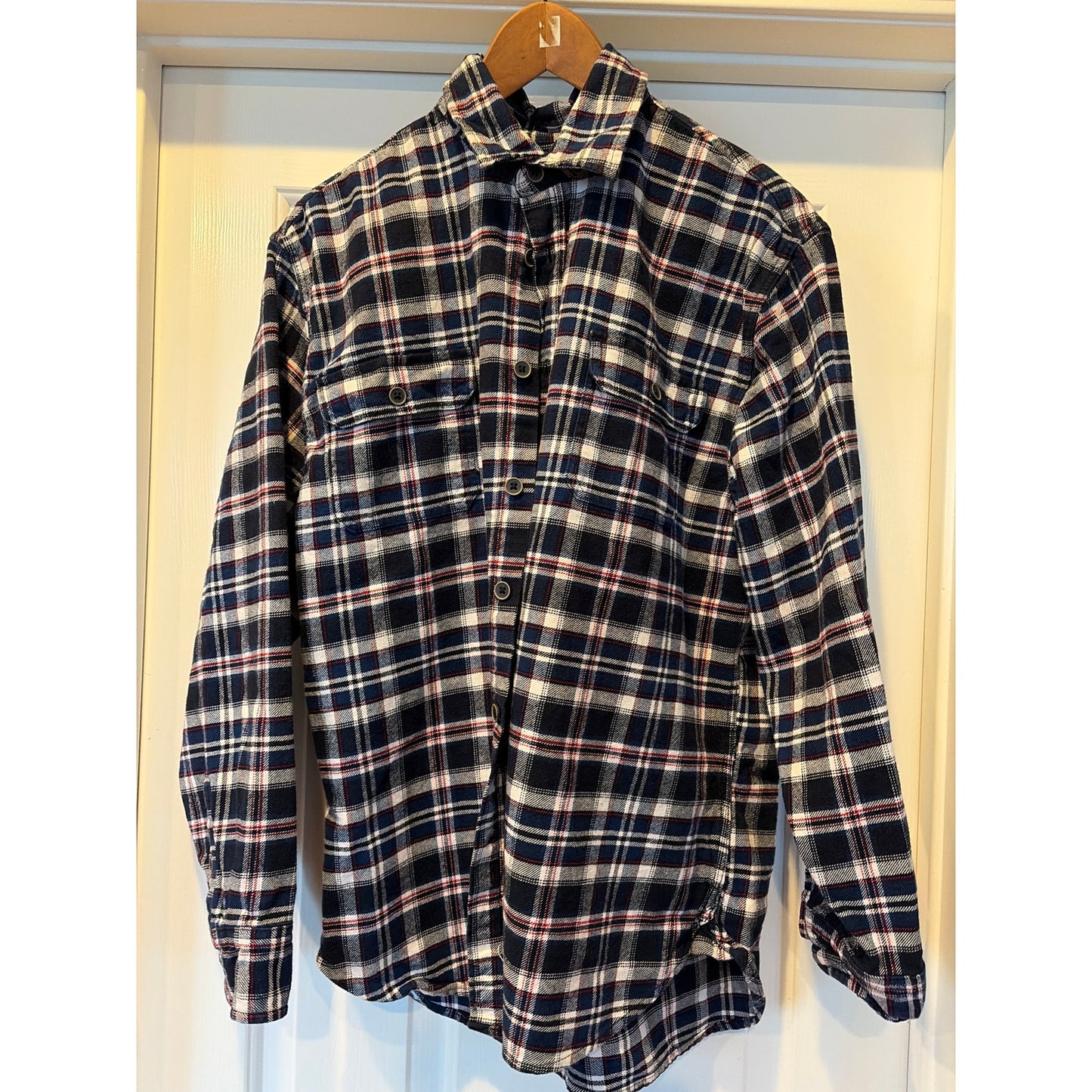 Led Zeppelin upcycled Flannel Shirt Unisex Size Large L