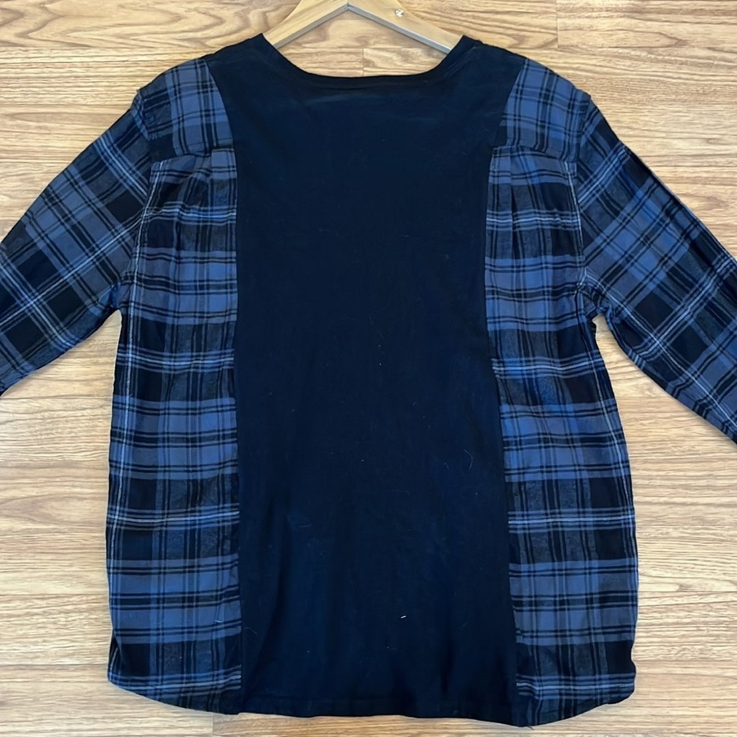 Harley Quinn Flannel Sweatshirt Shirt upcycled one size