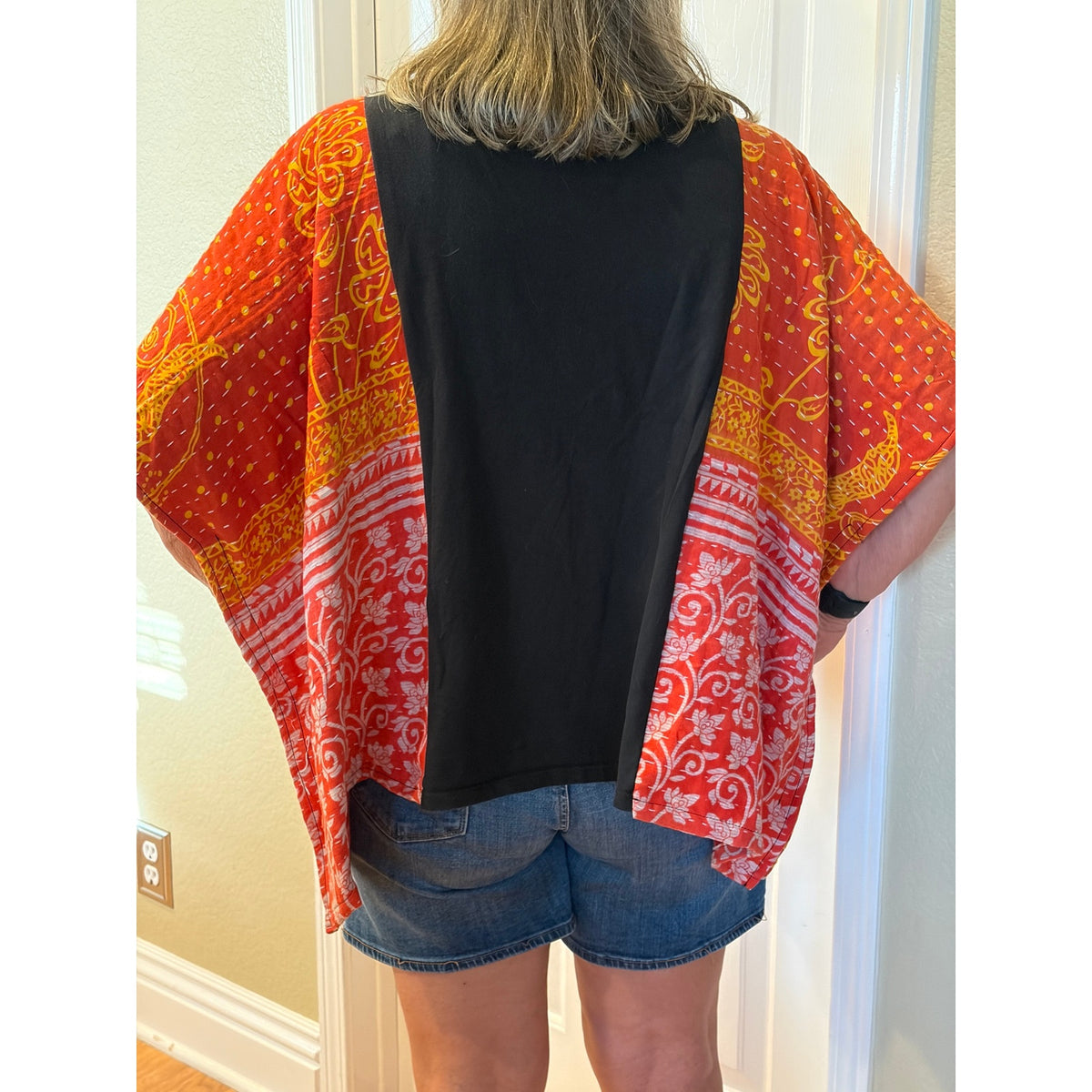 Mickey Disney Halloween Kantha Tunic Top Shirt OS Boho