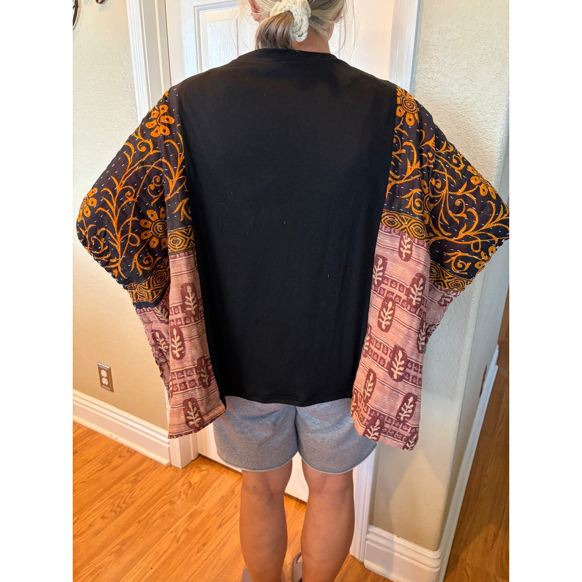 Fleetwood Mac Upcycled Kantha Tunic Top Shirt OS Handmade Boho