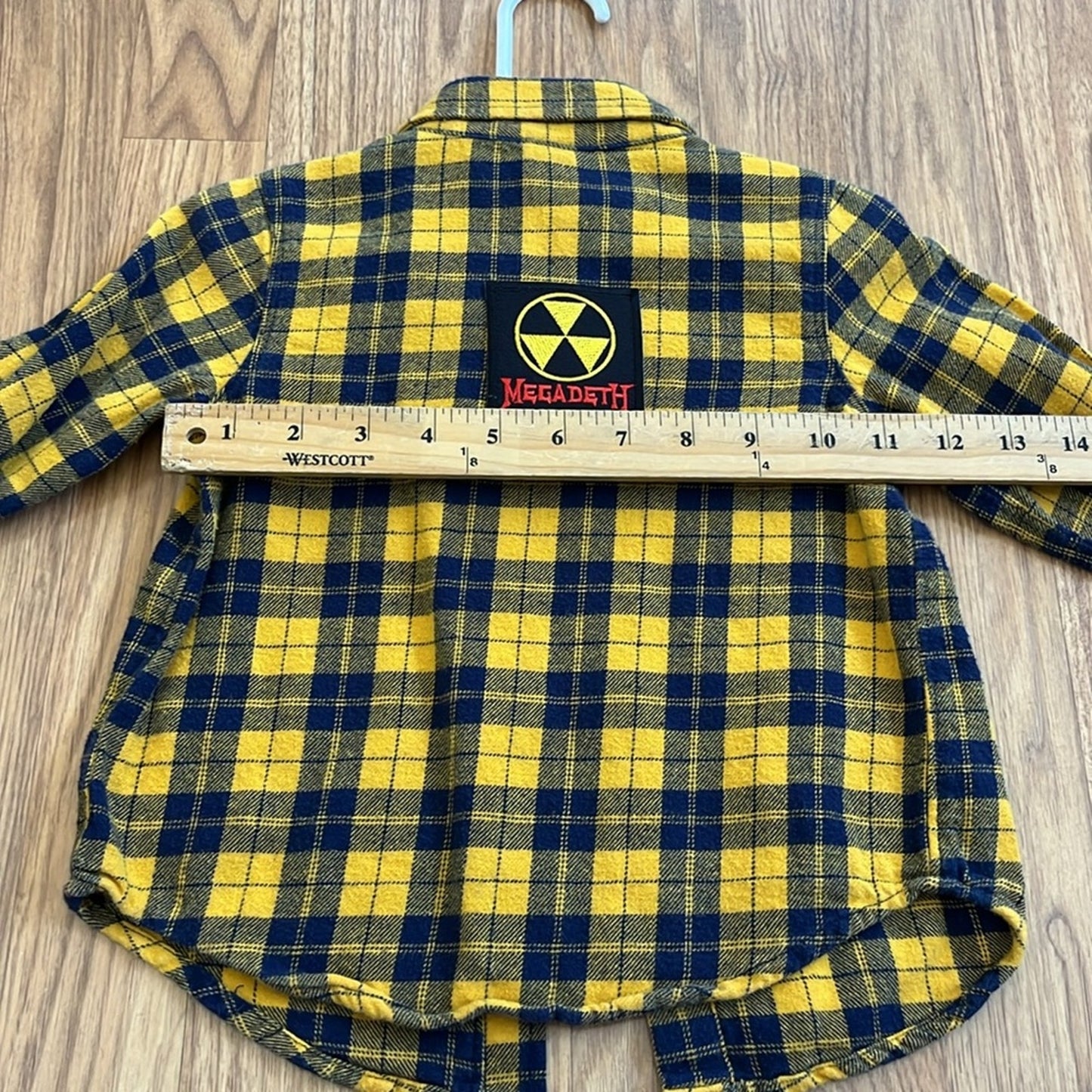 Megadeath Flannel Shirt upcycled unisex Size 2T