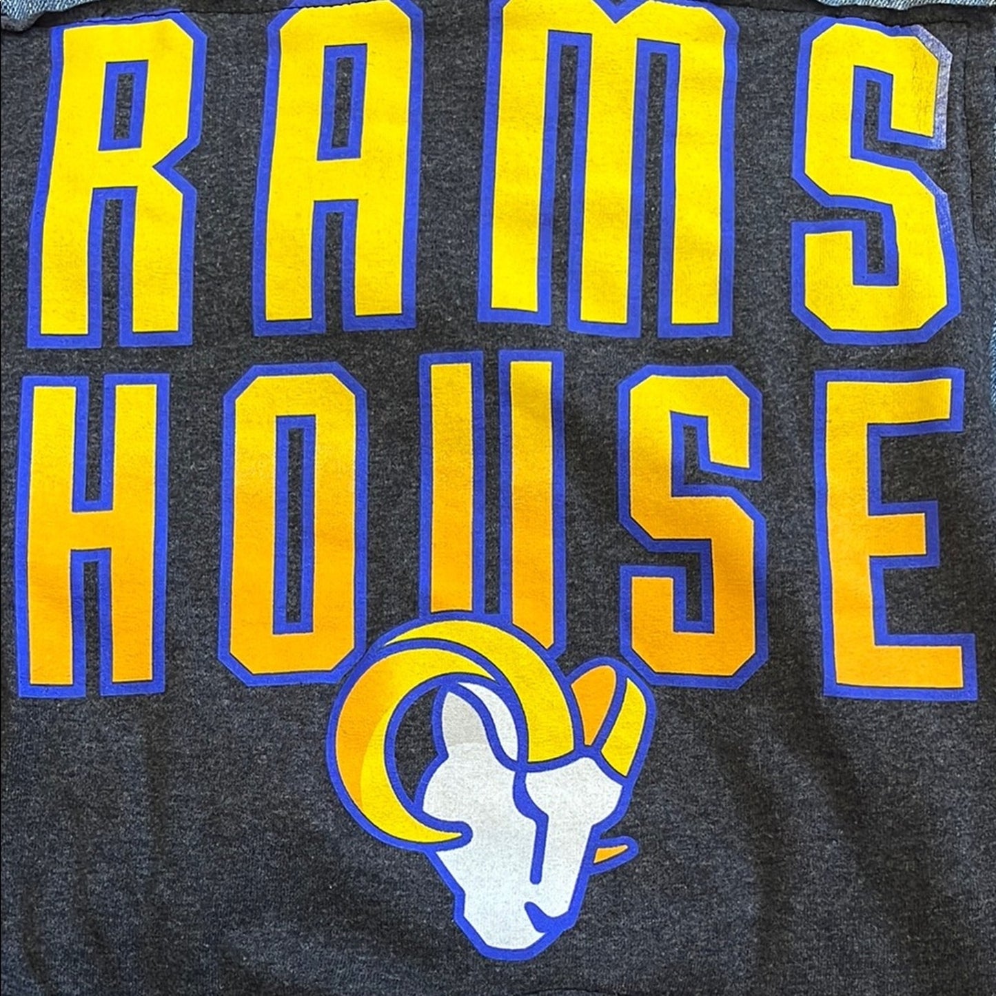 LA Rams House NFL Football Jean Jacket Denim upcycled Xsmall XS