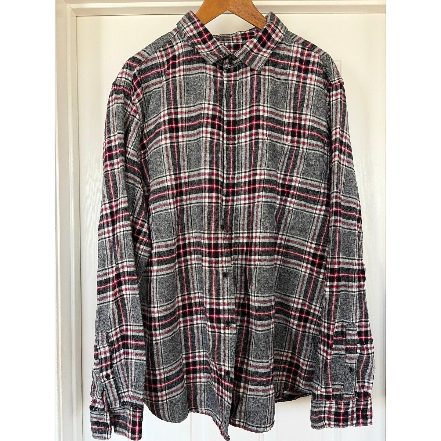 Rolling Stones Christmas Upcycled Flannel Shirt Unisex Size XXL