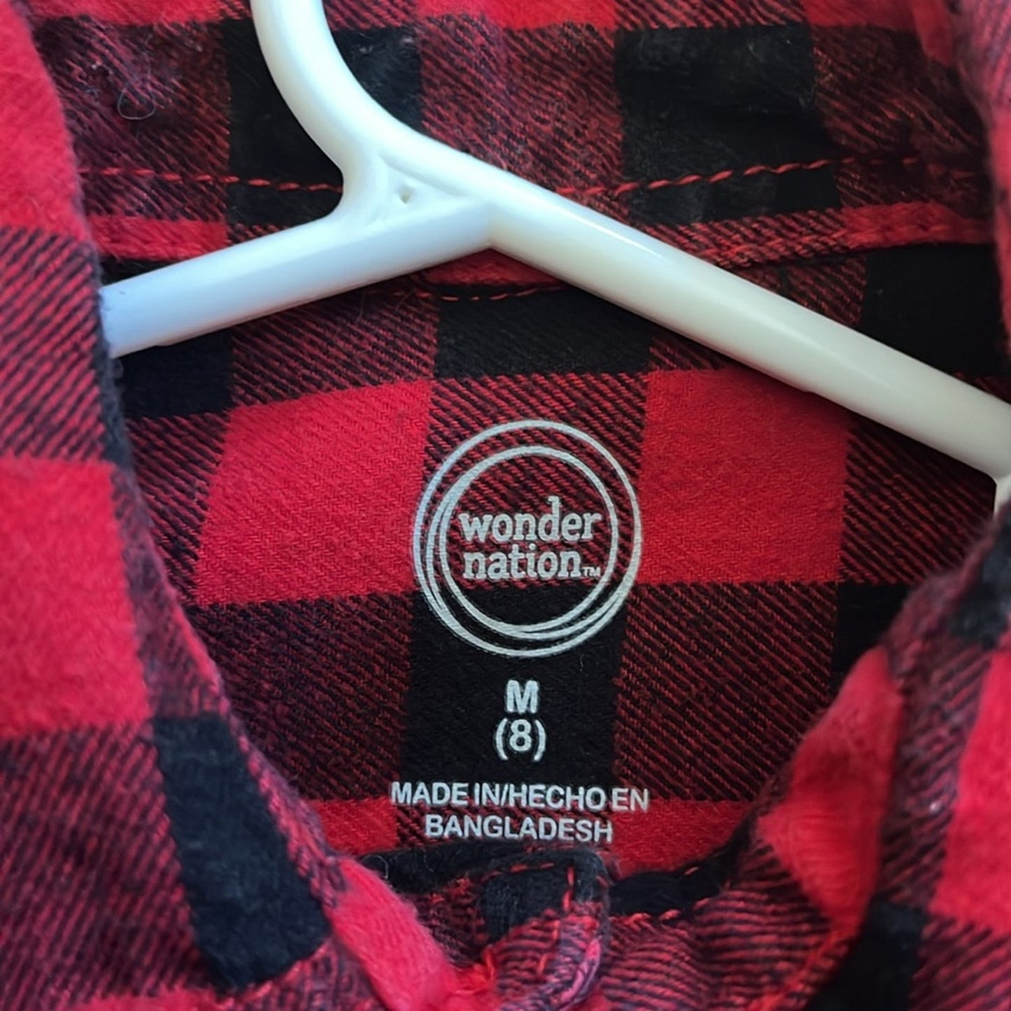 Eat, Drink & be Merry Christmas Flannel Shirt upcycled unisex Size Medium (8)