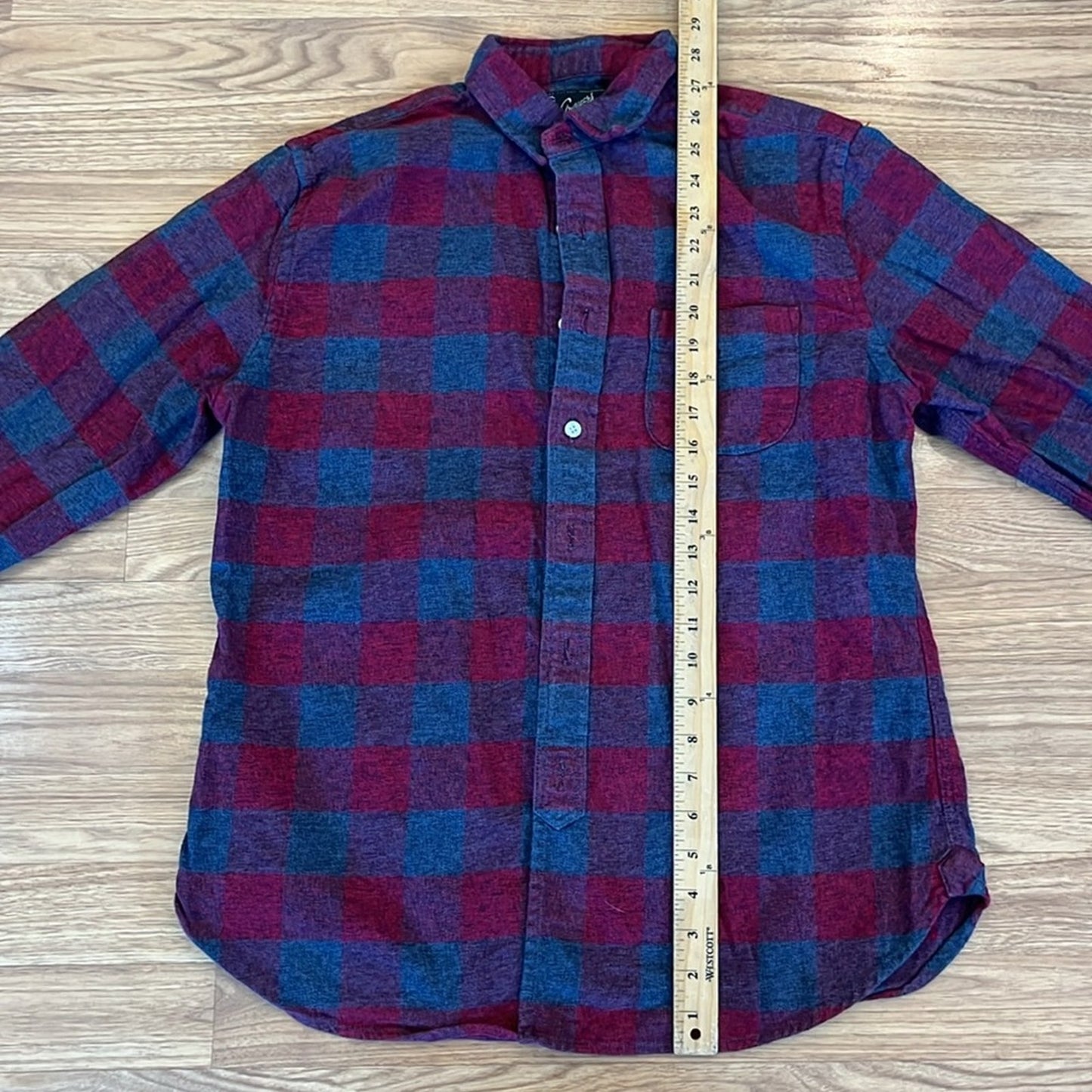 Chicago Flannel Shirt upcycled unisex Size Medium M