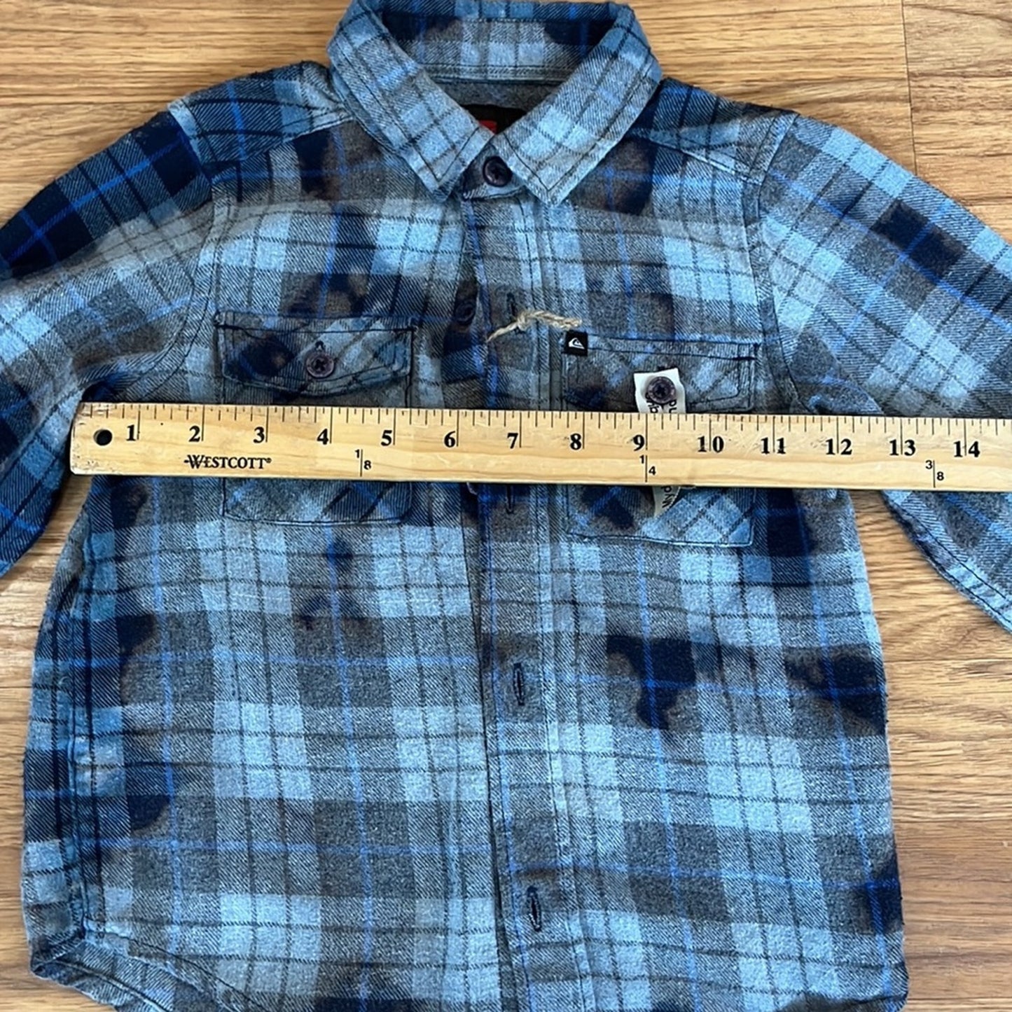 Quicksilver upcycled Newport Beach Flannel Shirt Size 4T