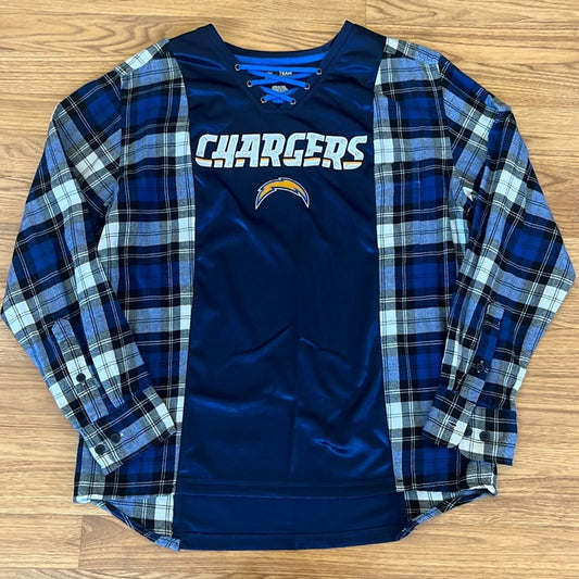 Los Angeles Chargers Football NFL Flannel Shirt Sweatshirt one Size