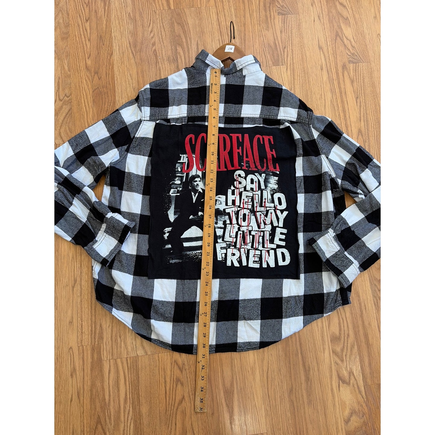 Scarface Upcycled Flannel Shirt Size 3XL Unisex