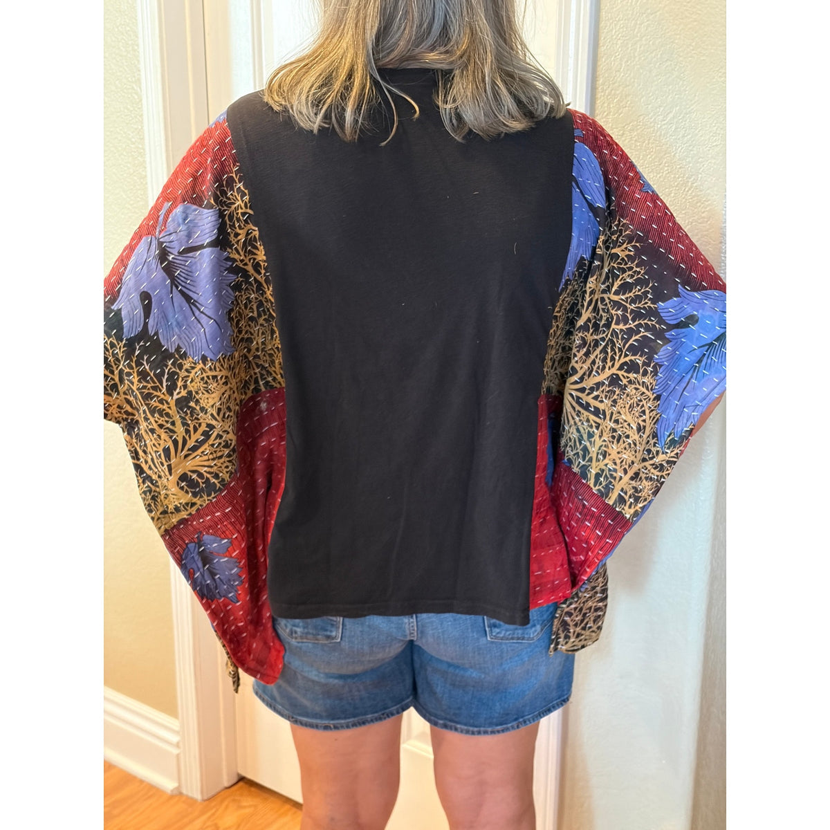 Eagles Hotel California Upcycled Kantha Tunic Top Shirt OS