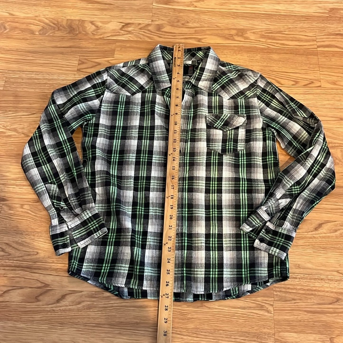 Ice Cube Flannel Shirt upcycled unisex Size Medium M