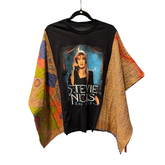 Stevie Nicks Upcycled Kantha Tunic Top Shirt OS Handmade Boho