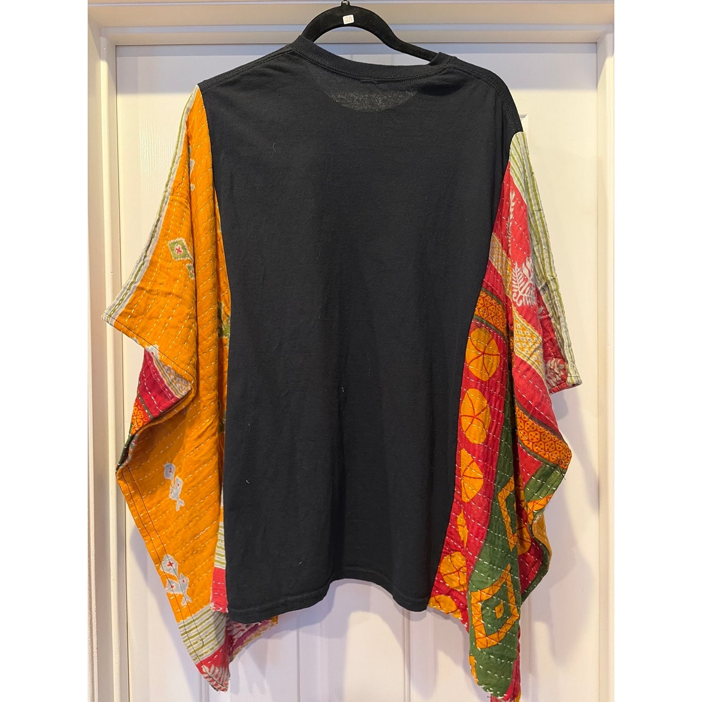 Van Halen Upcycled Kantha Tunic Top Shirt OS Handmade Boho