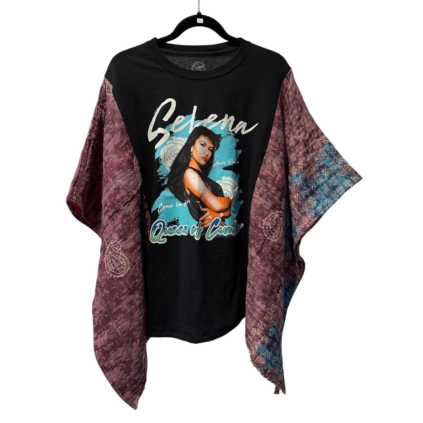 Selena Upcycled Kantha Tunic Top Shirt OS Handcrafted Boho