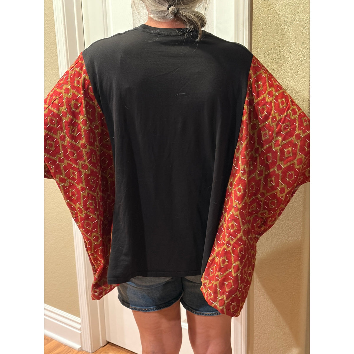 Amy Winehouse Upcycled Kantha Tunic Top Shirt OS Handmade Boho