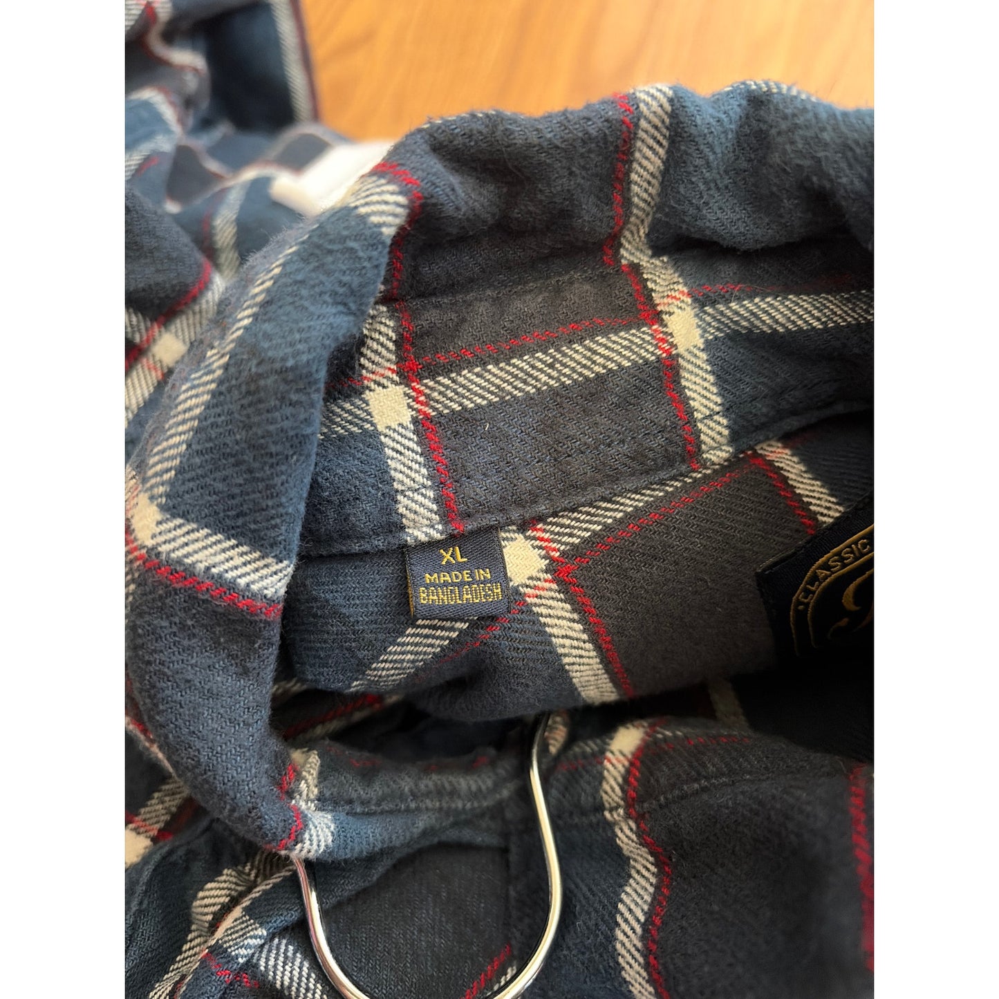 In n Out Upcycled Flannel Shirt Unisex Size XL X-large