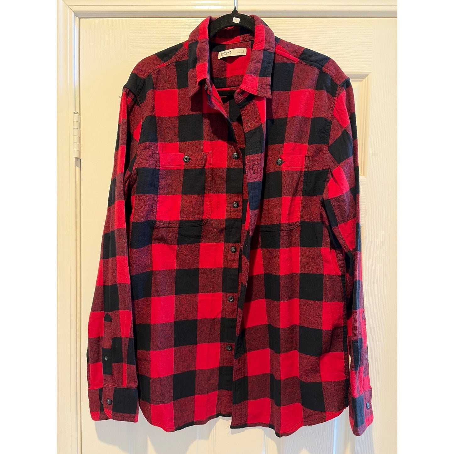 The Office Dunder Mifflin Christmas Flannel Shirt upcycled unisex Large L