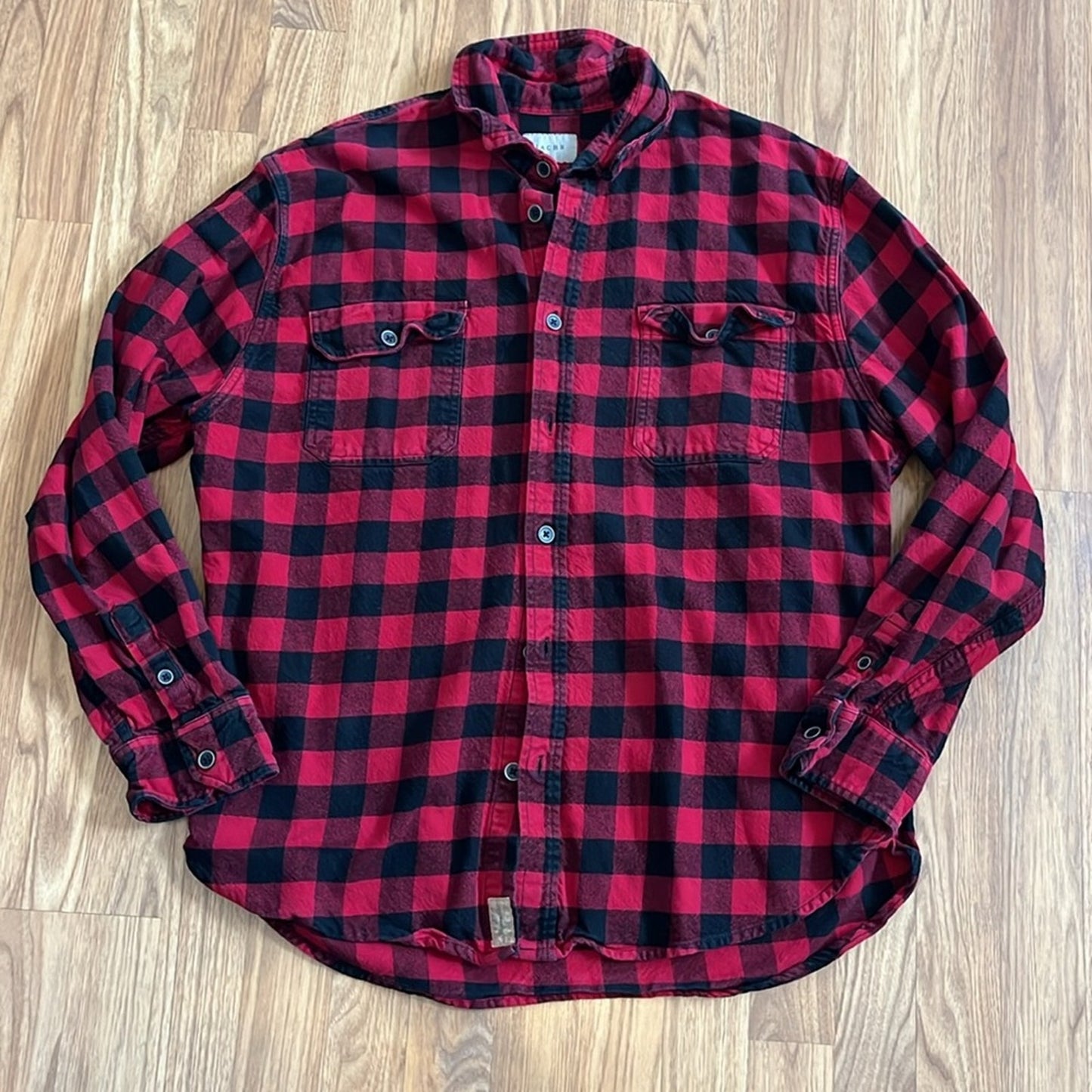 Smokey the Bear Flannel Shirt Upcycled unisex Size XL X-large