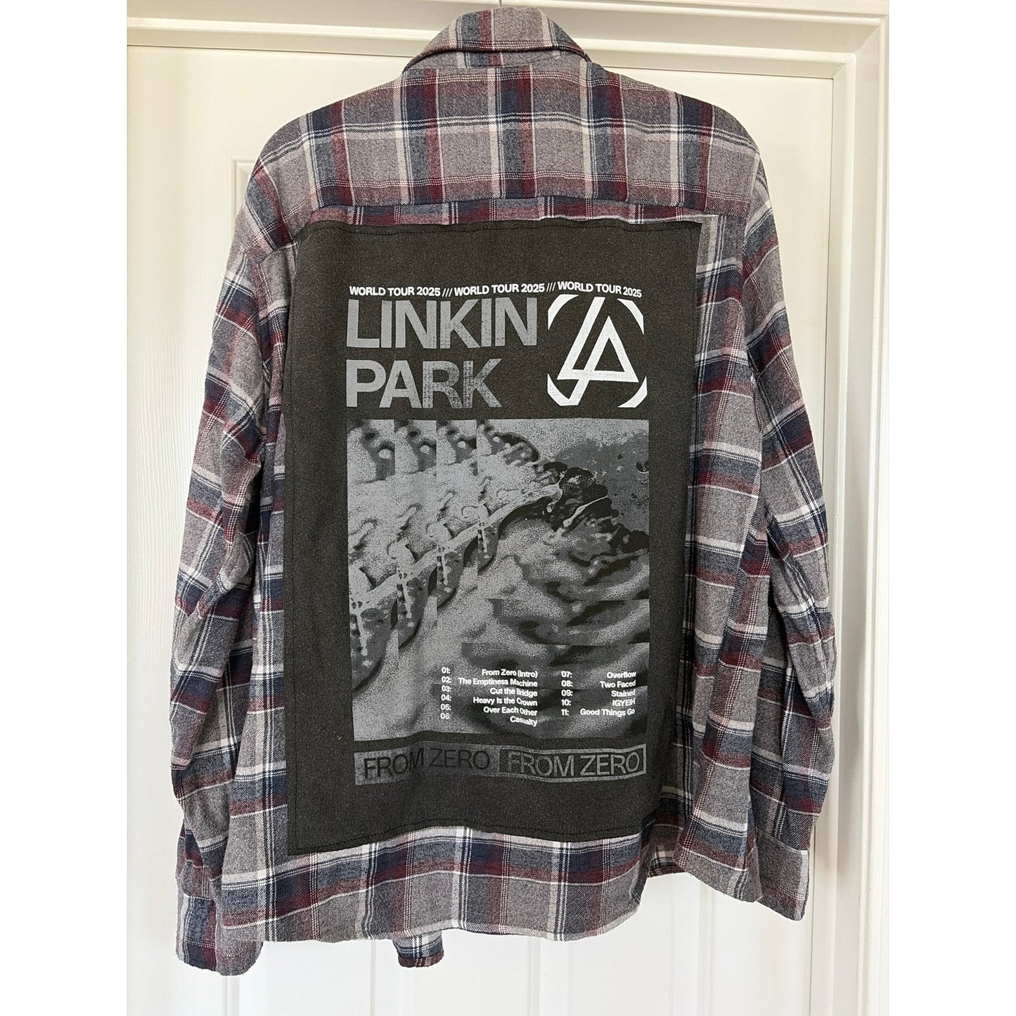 Linkin Park Upcycled Flannel Shirt Unisex XXLarge 2XL