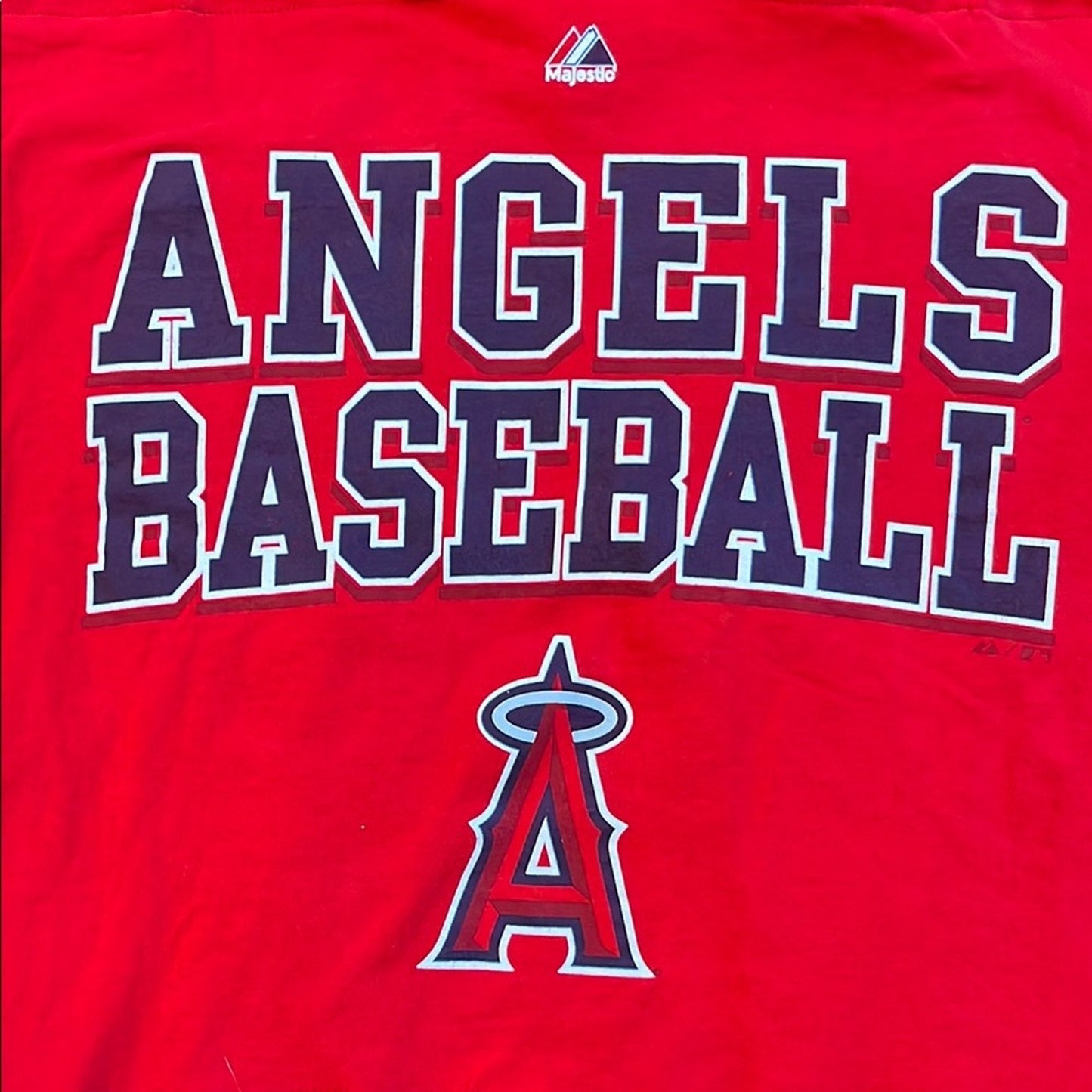 Angels Baseball MLB Flannel Shirt upcycled unisex size XXL