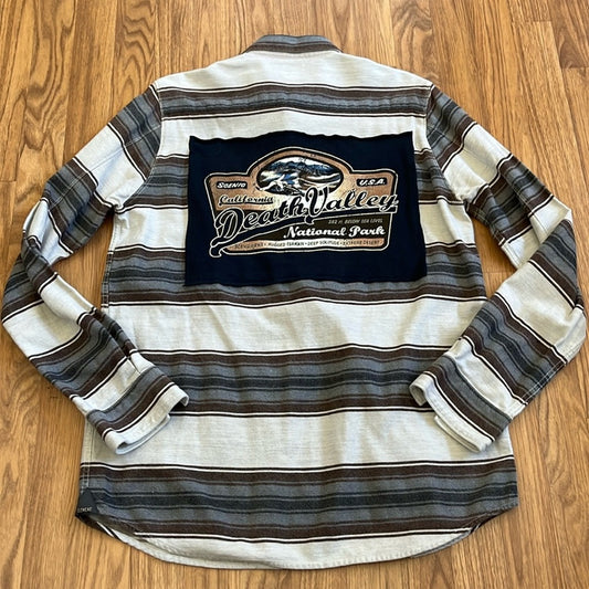 Death Valley National Park Flannel Shirt upcycled unisex Size Large L