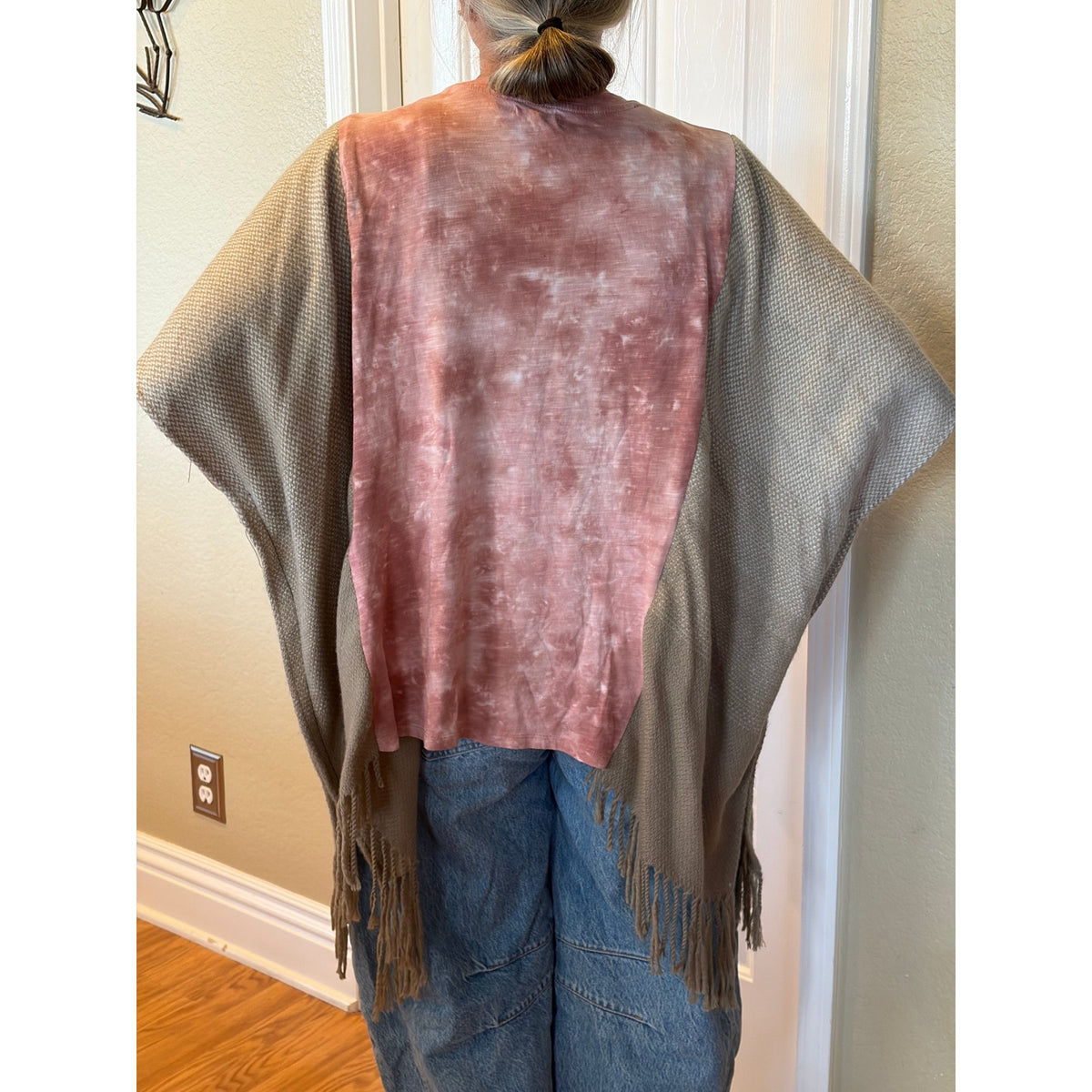 Woodstock Upcycled Tunic Top Shirt OS Bohemian Handmade