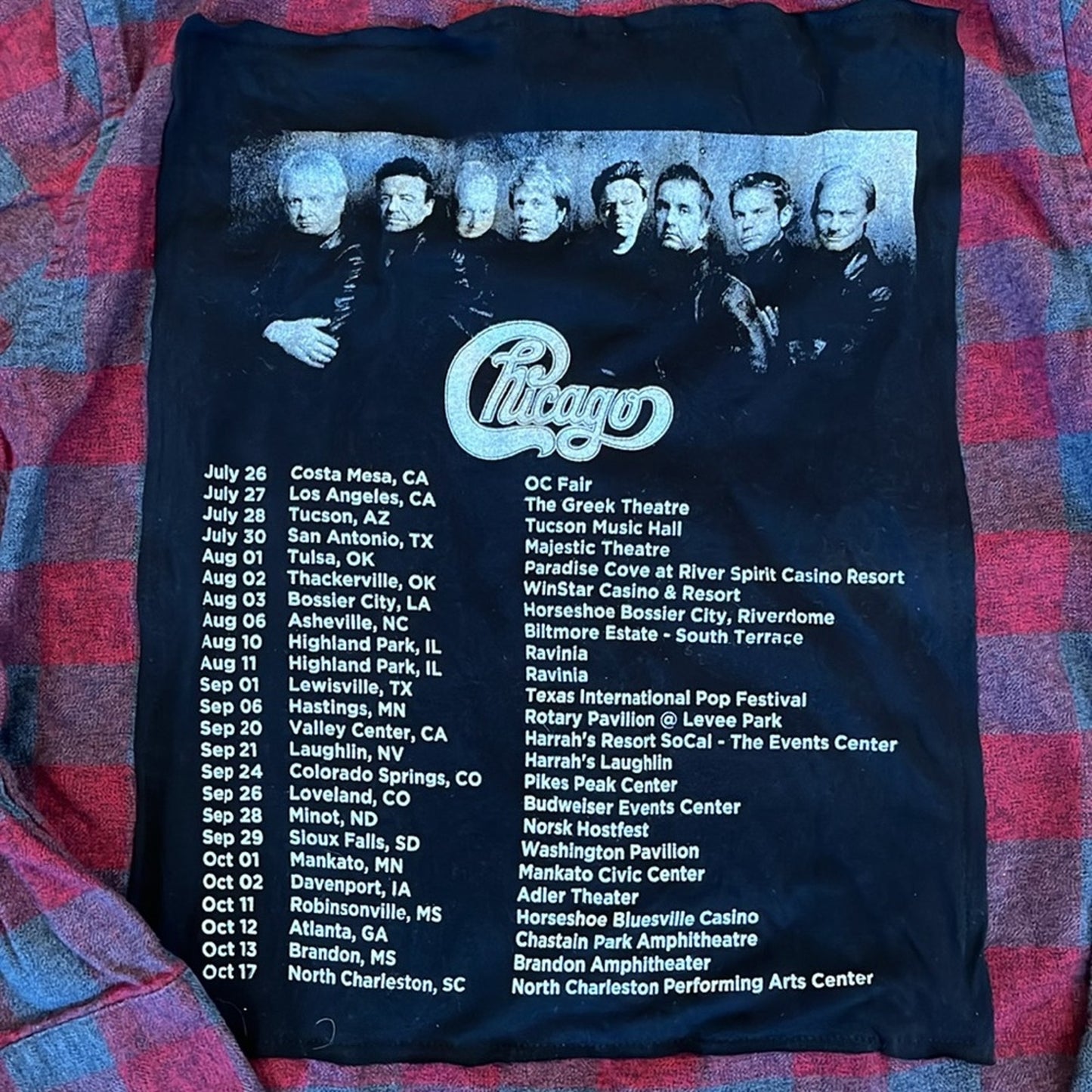 Chicago Flannel Shirt upcycled unisex Size Medium M