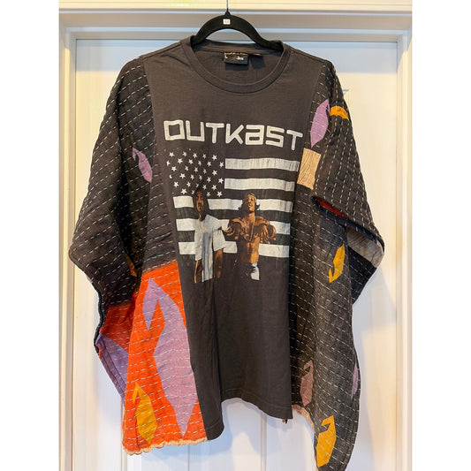 Outkast Upcycled Kantha Tunic Top Shirt OS Handmade Boho