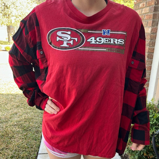 San Francisco 49ers NFL Football Flannel Shirt / Sweatshirt one size