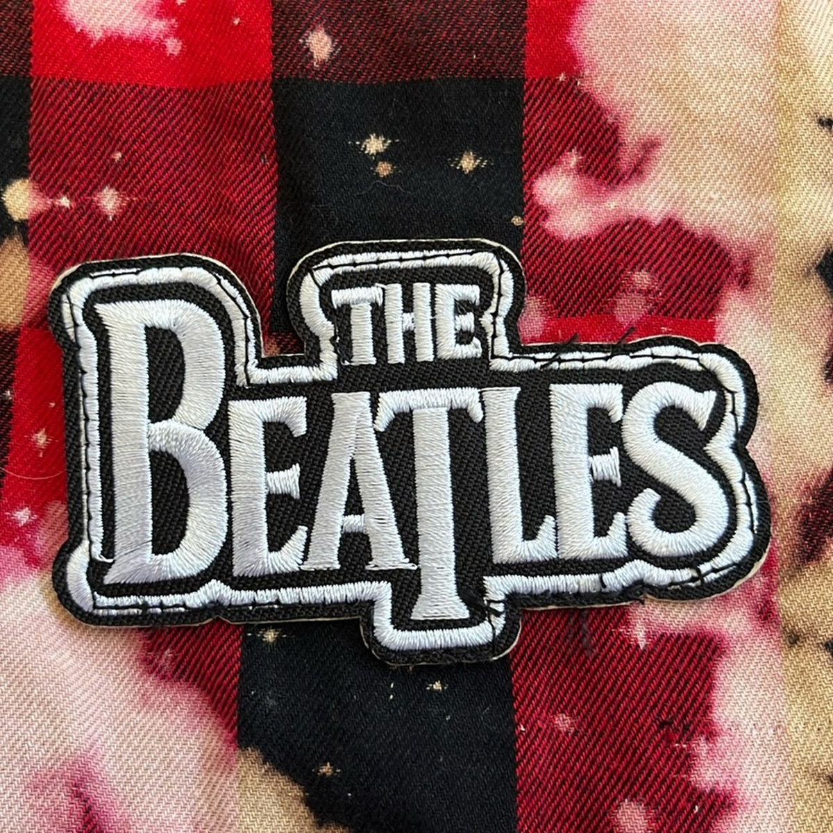 The Beatles Bleaches Flannel Dress upcycled Size 3T