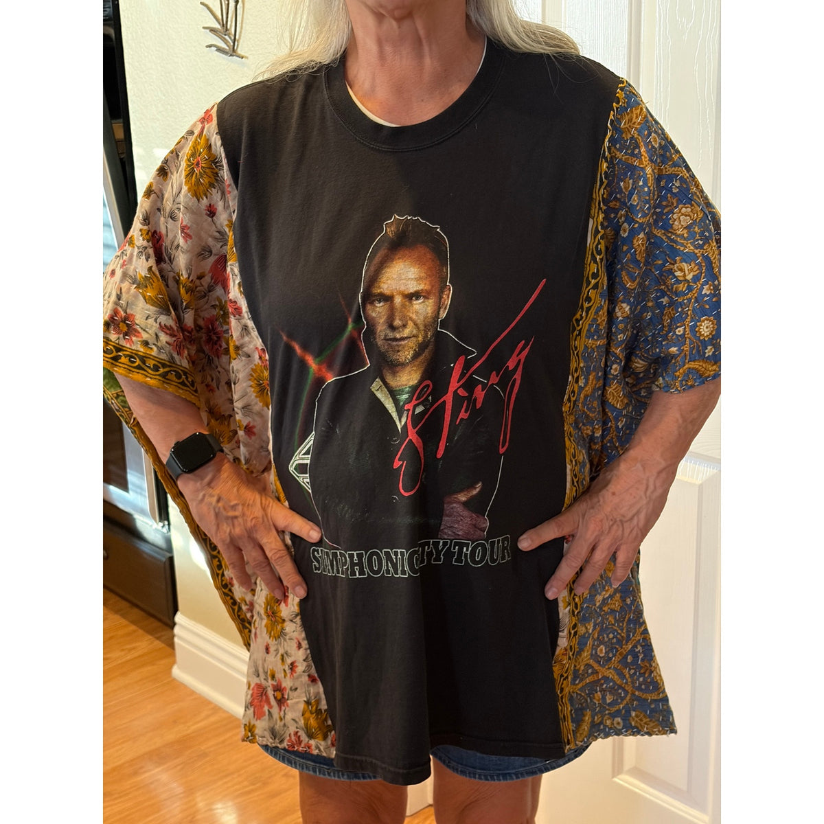 Eagles Hotel California Upcycled Kantha Tunic Top Shirt OS