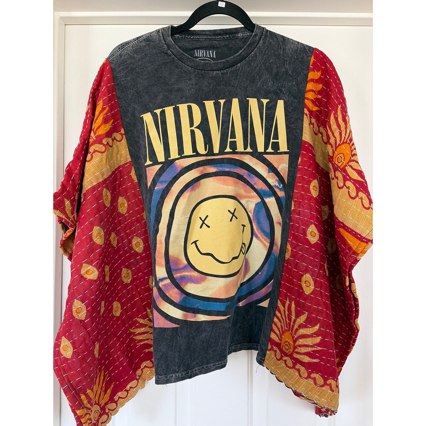 Nirvana Upcycled Kantha Tunic Top Shirt OS Handmade Boho
