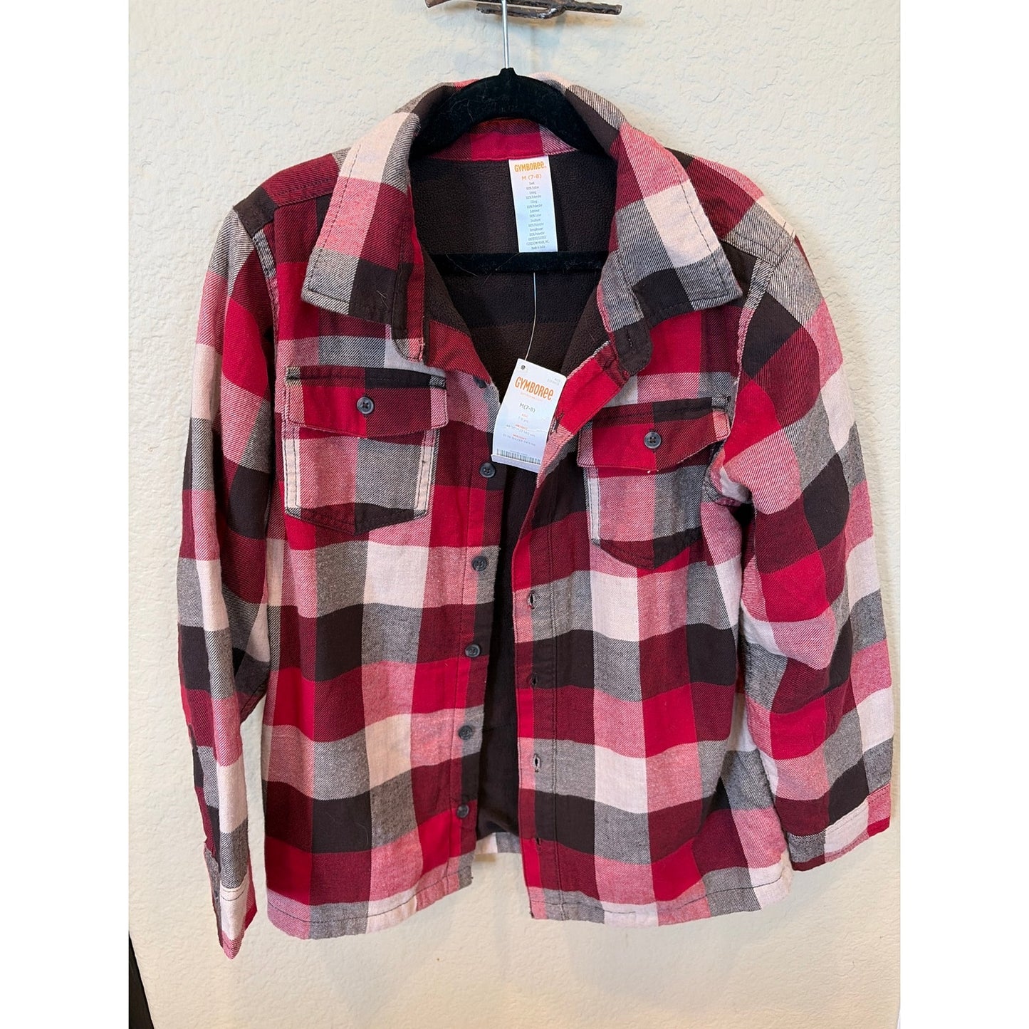 Elf - OMG Santa I know him Flannel Jackets Fleece lined Medium M 7-8
