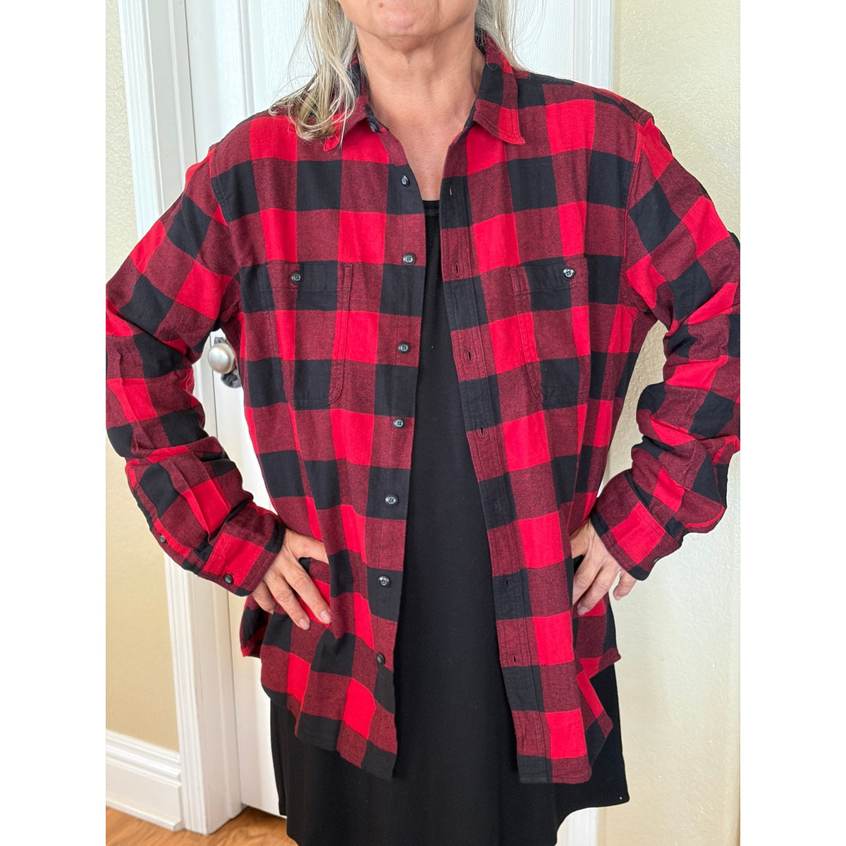 Disney Mickey Mouse Upcycled Flannel Shirt Unisex XL X-large