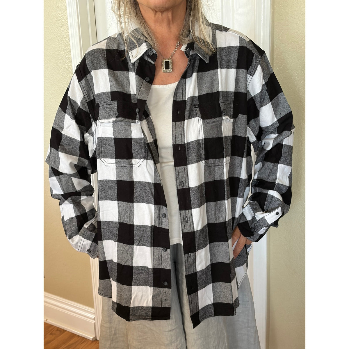 Bettlejuice Halloween Upcycled Flannel Shirt Unisex Size 3XL