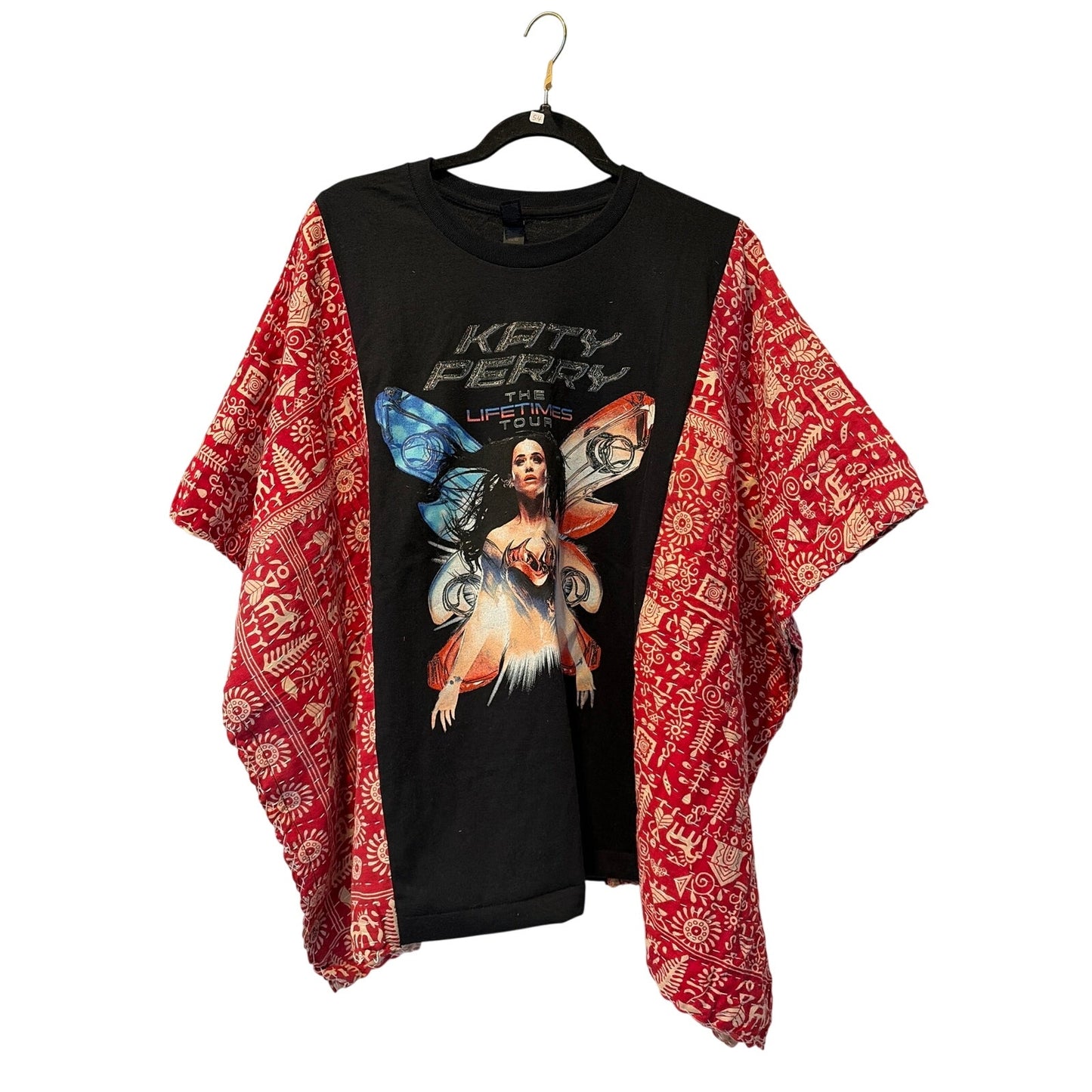 Katy Perry Upcycled Kantha Tunic Top Shirt OS Handmade Boho
