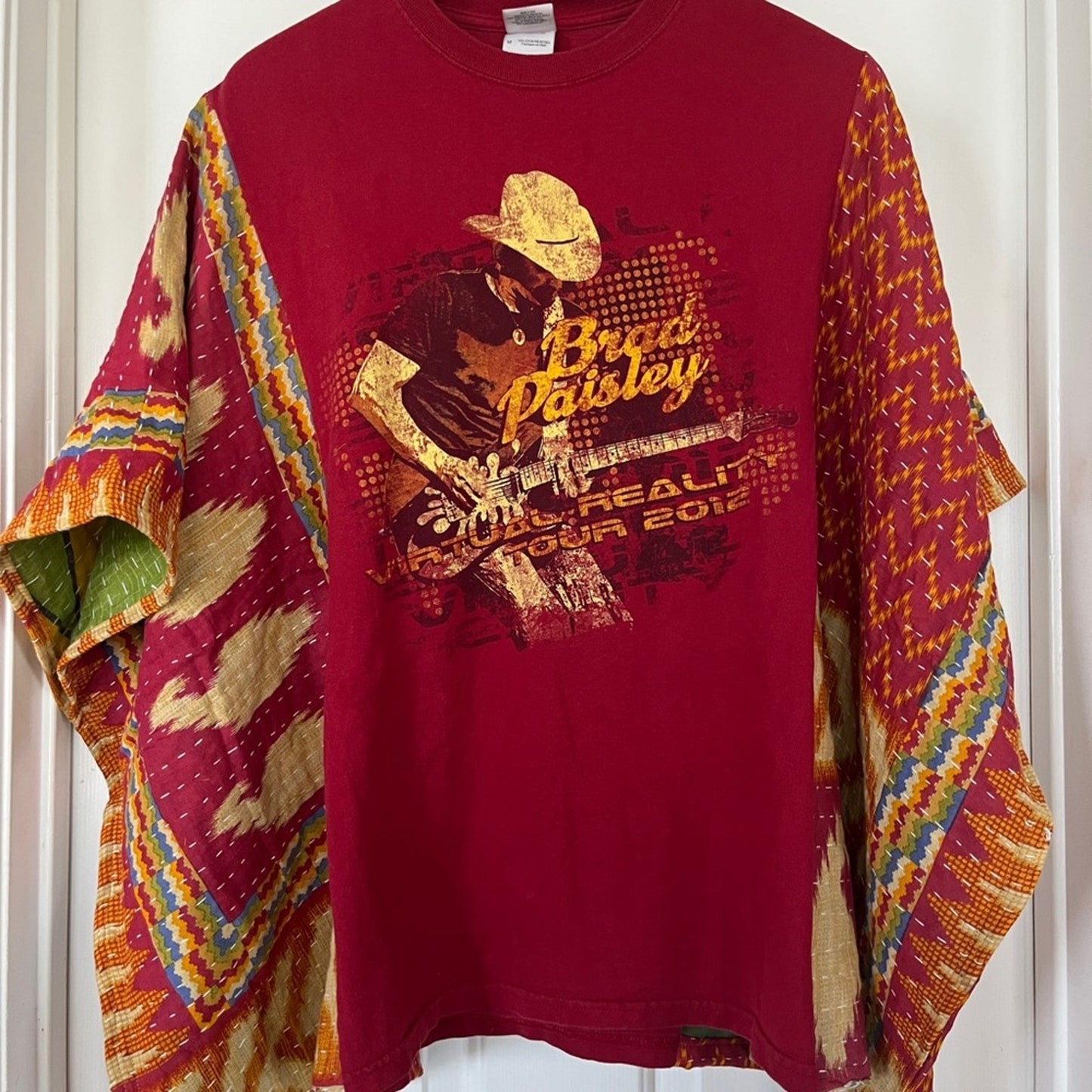 Brad Paisley Upcycled Kantha Tunic Top Shirt OS Handcrafted Bohemian