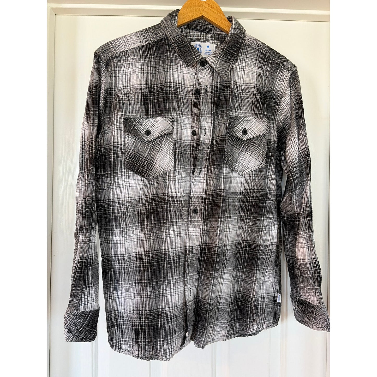 Upycled Zumba Flannel Shirt Unisex Size Medium M Handmade