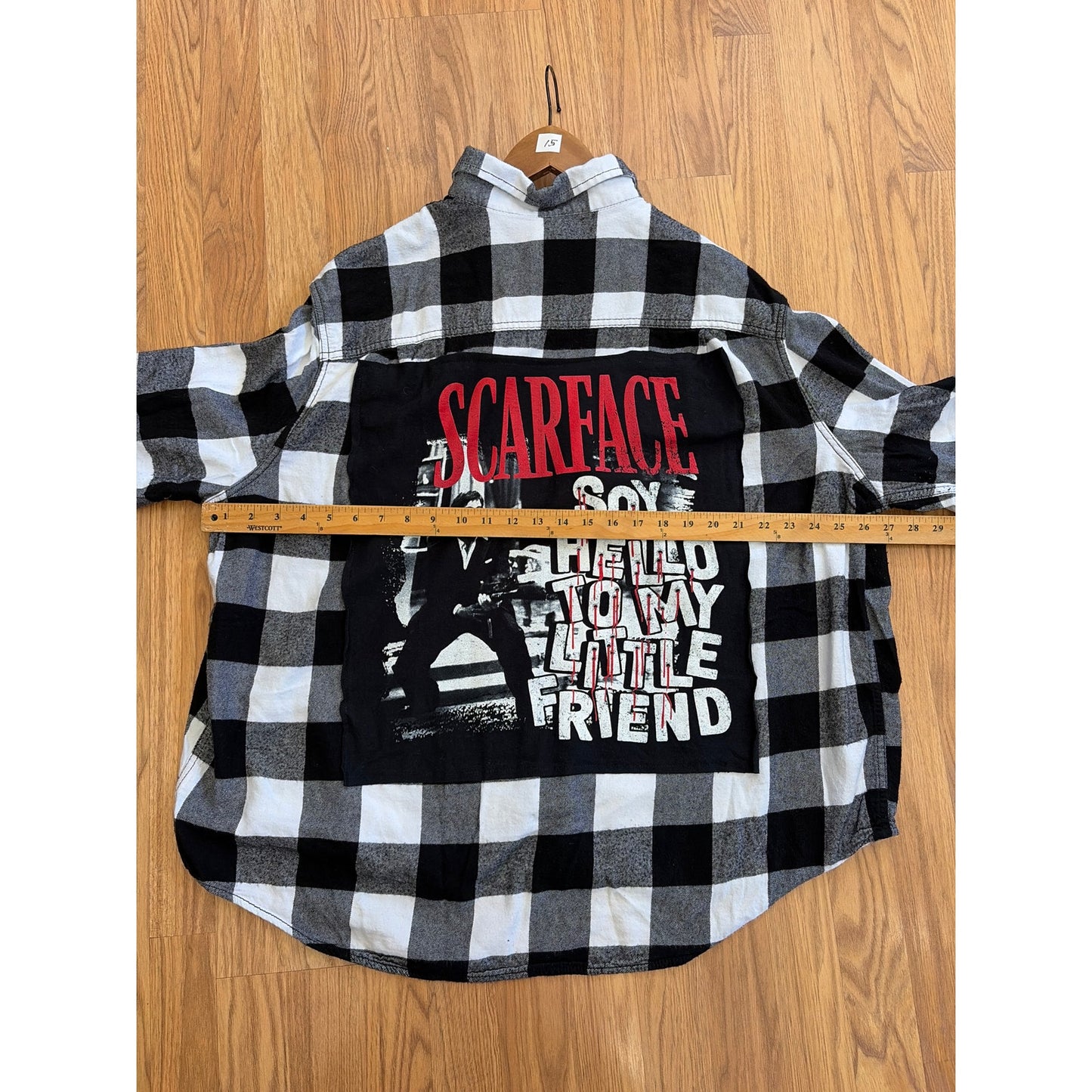 Scarface Upcycled Flannel Shirt Size 3XL Unisex
