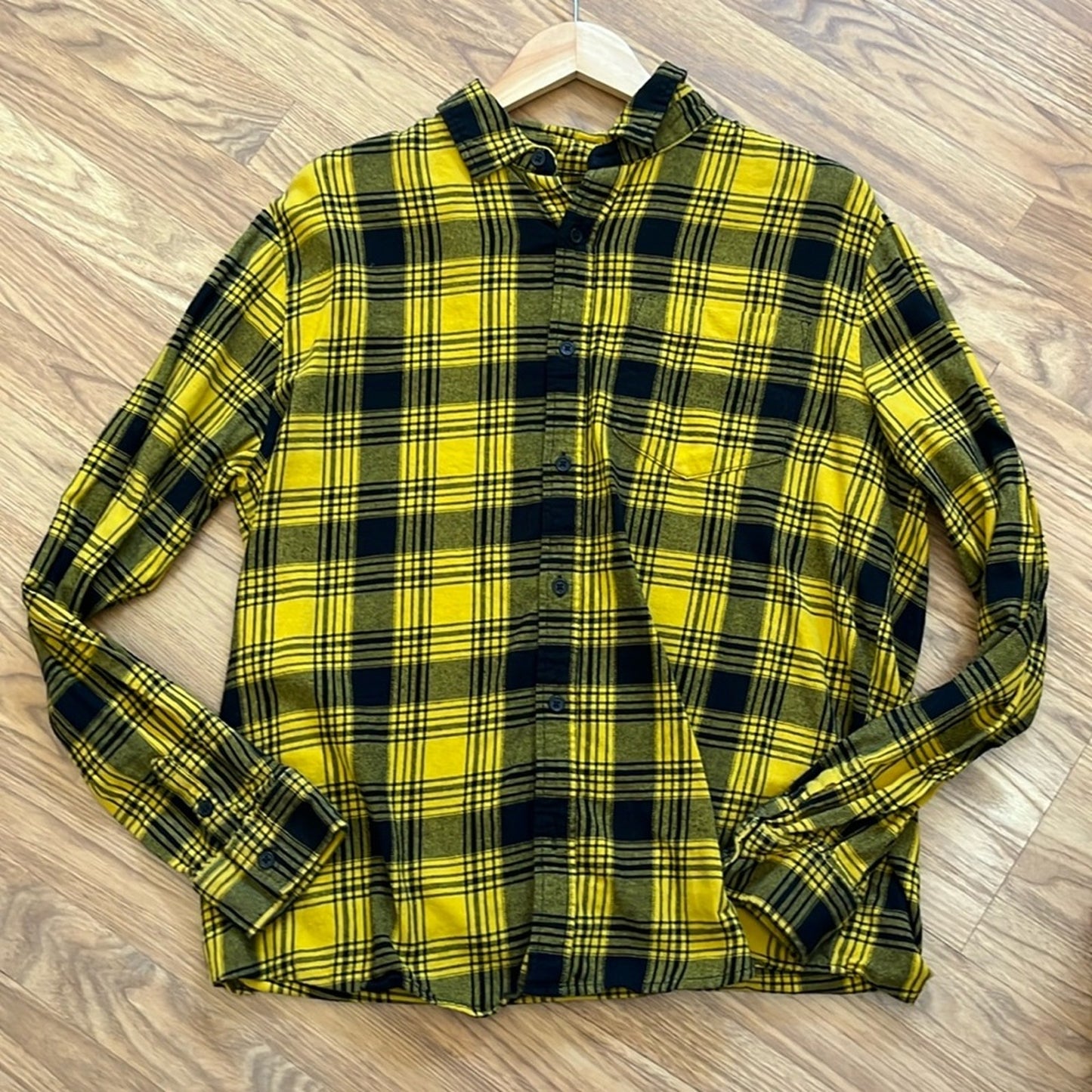 Huntington Beach California Surf City Flannel Shirt upcycled unisex Large